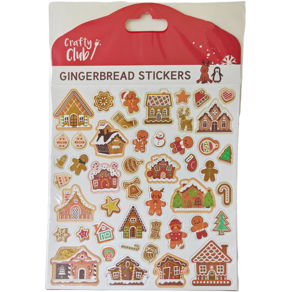 Gingerbread Sticker Gingerbread Stickers Sheet | Homebase