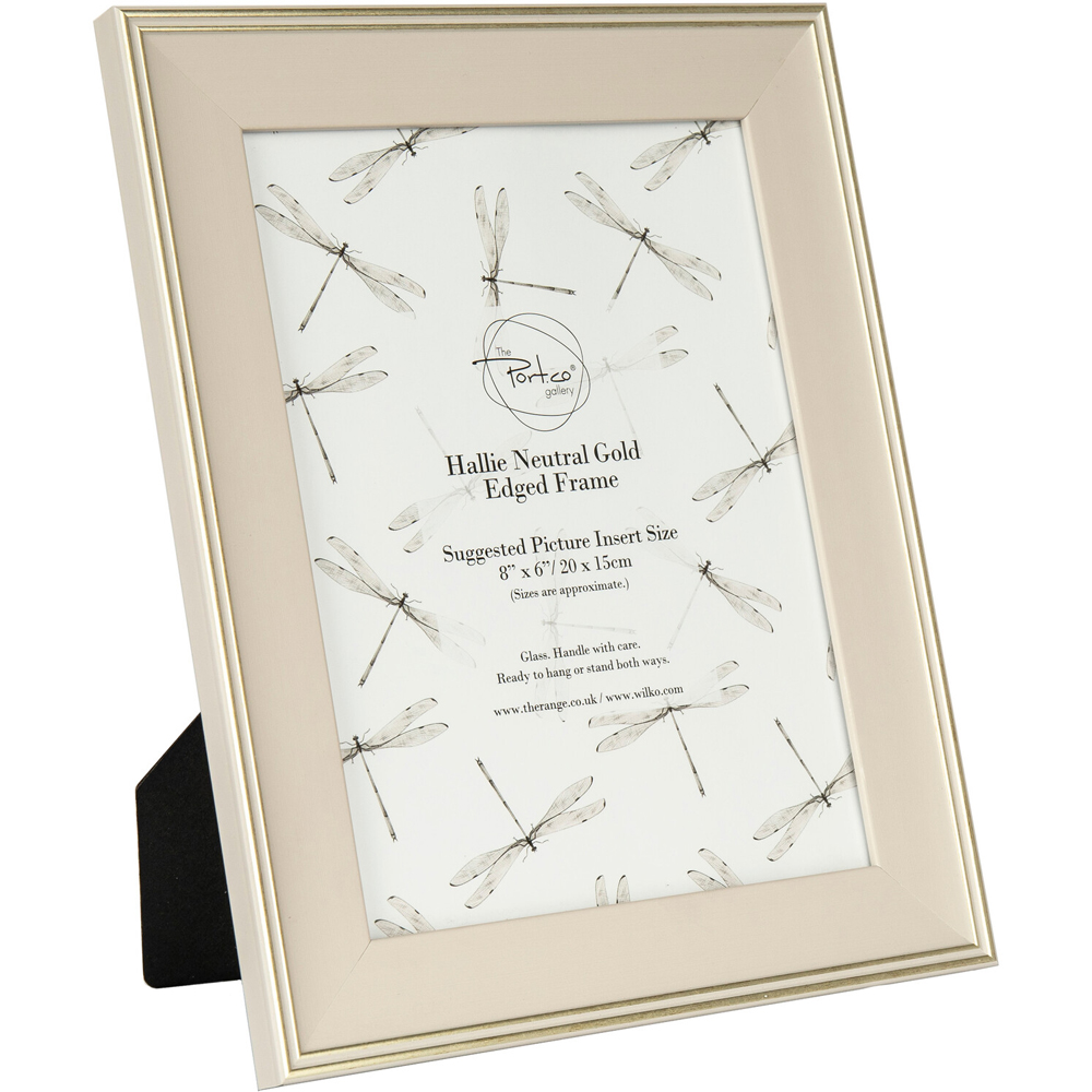 Hallie Neutral Gold Edged Frame - Neutral / 8 x 6in | Homebase