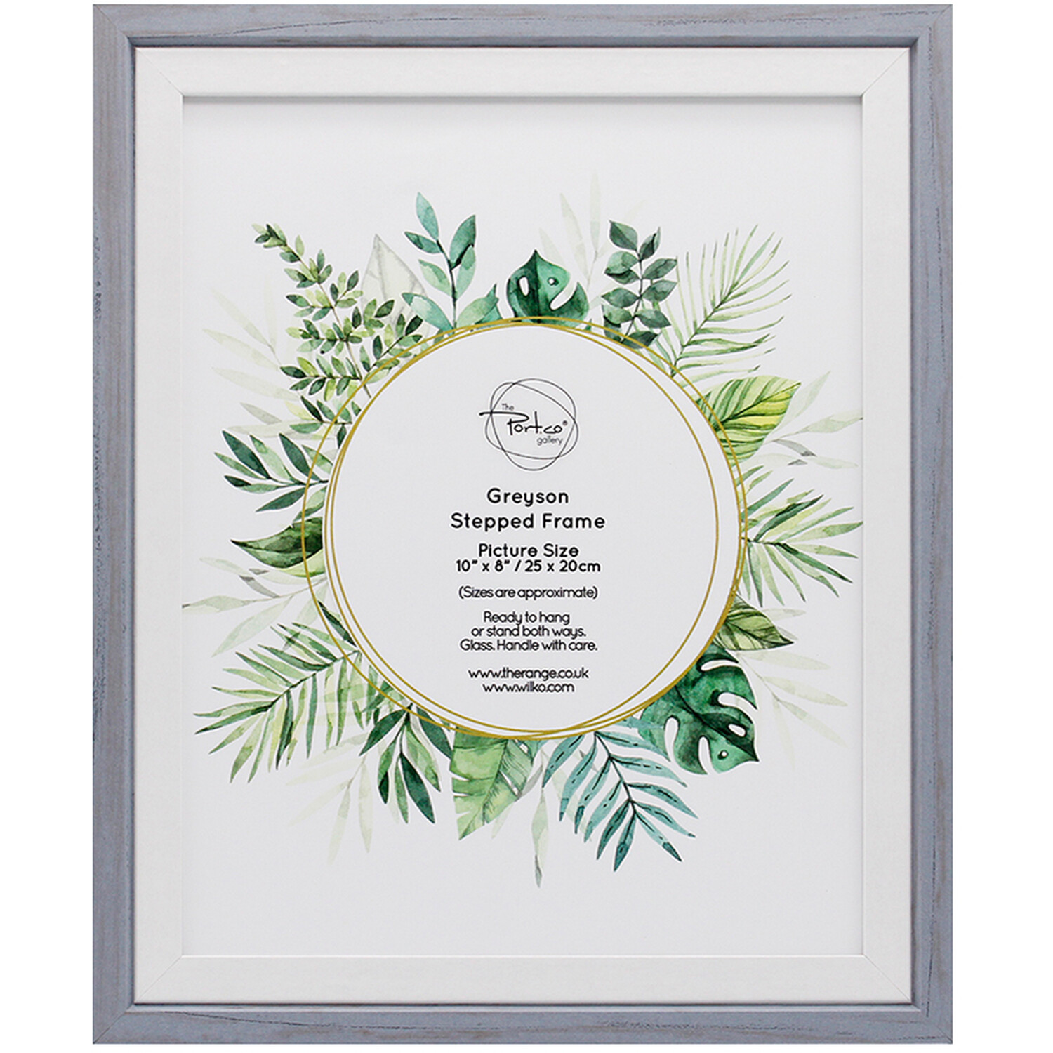 Greyson Stepped Frame - Grey / 8 x 10 inch | Homebase