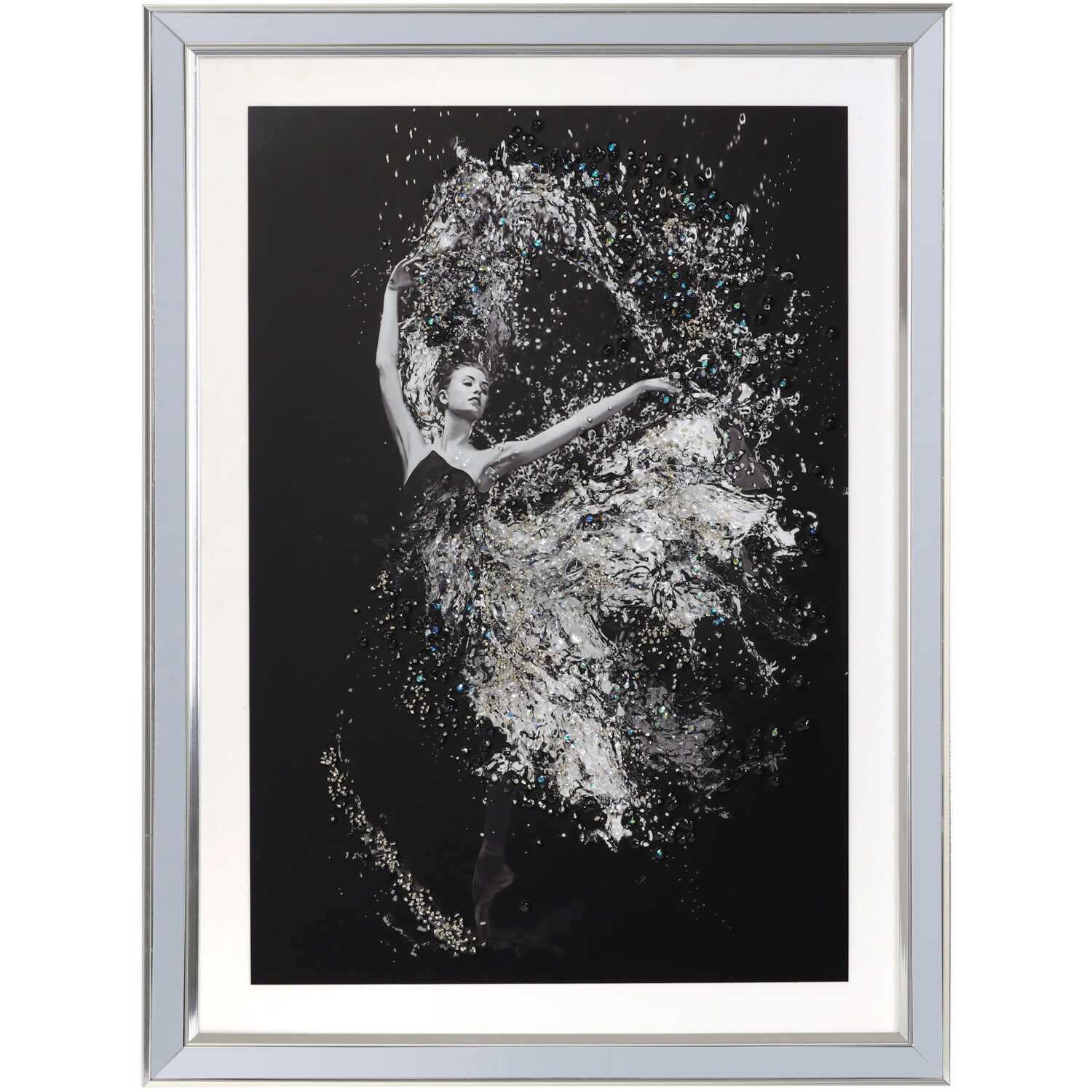 Single Black Jewelled Pirouette Framed Wall Art 77 x 57cm in Assorted Style Price Comparisons | Compare The Build