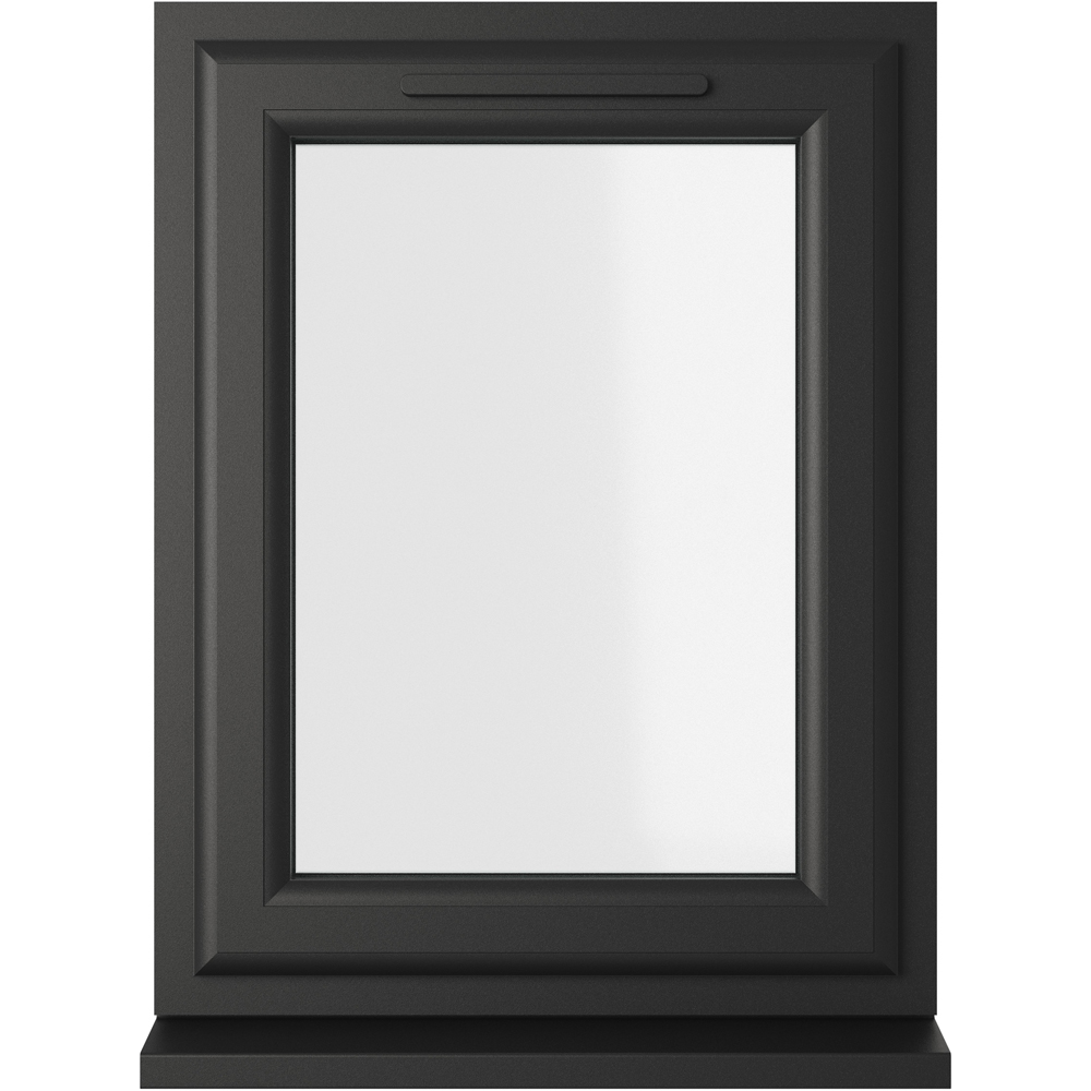 Crystal-Direct Crystal Lh Side Hung Black And White Clear Double Glazed Window 610 X 820Mm